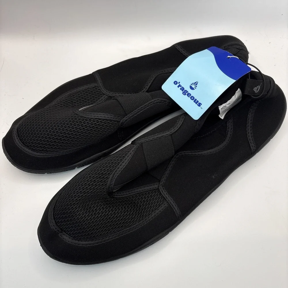 O'rageous Men's 10D Black Water Shoes 170271 NEW Pool Beach